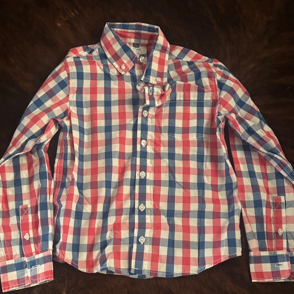 Boys Crown and Ivy plaid button shirt Boys winter
